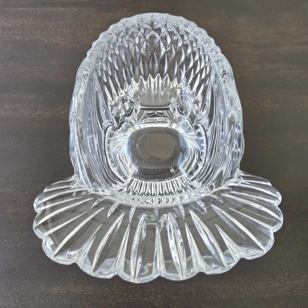 Shannon 24% Lead Crystal Turkey Covered Dish Czech Republic With Lid & Label